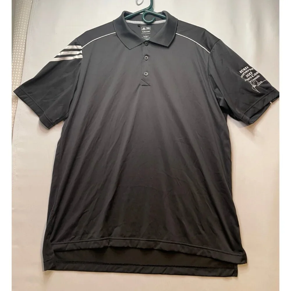 Adidas Golf polo shirt mens large climacool short sleeve 2013 Caan black
